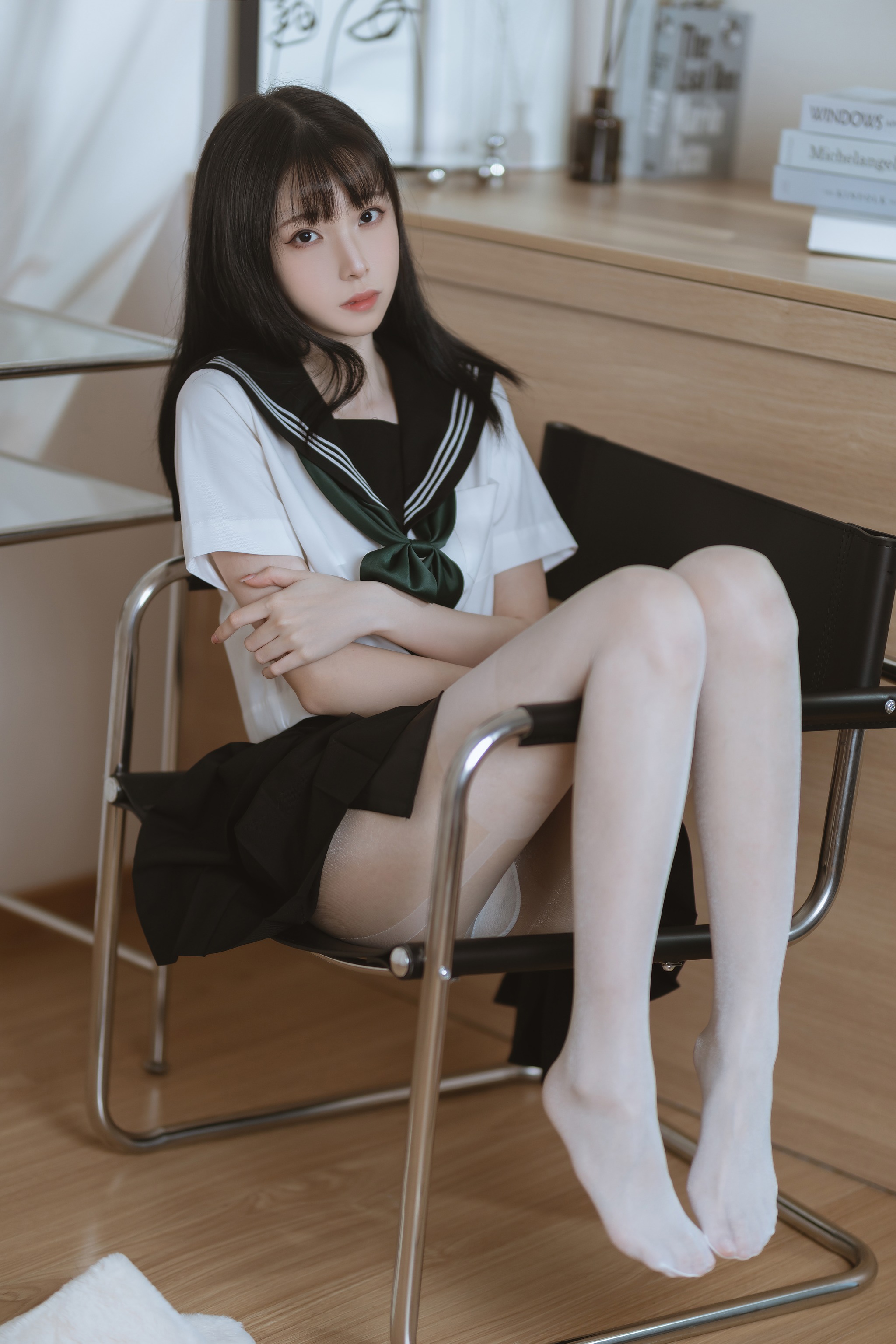 图片[1]-许岚LAN – NO.019 白丝JK[40P]-XikXak